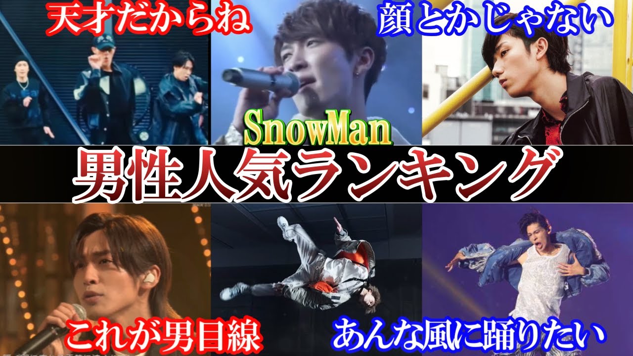 男の見方。スノーマン男性人気ランキング。男は生き様に惚れる
