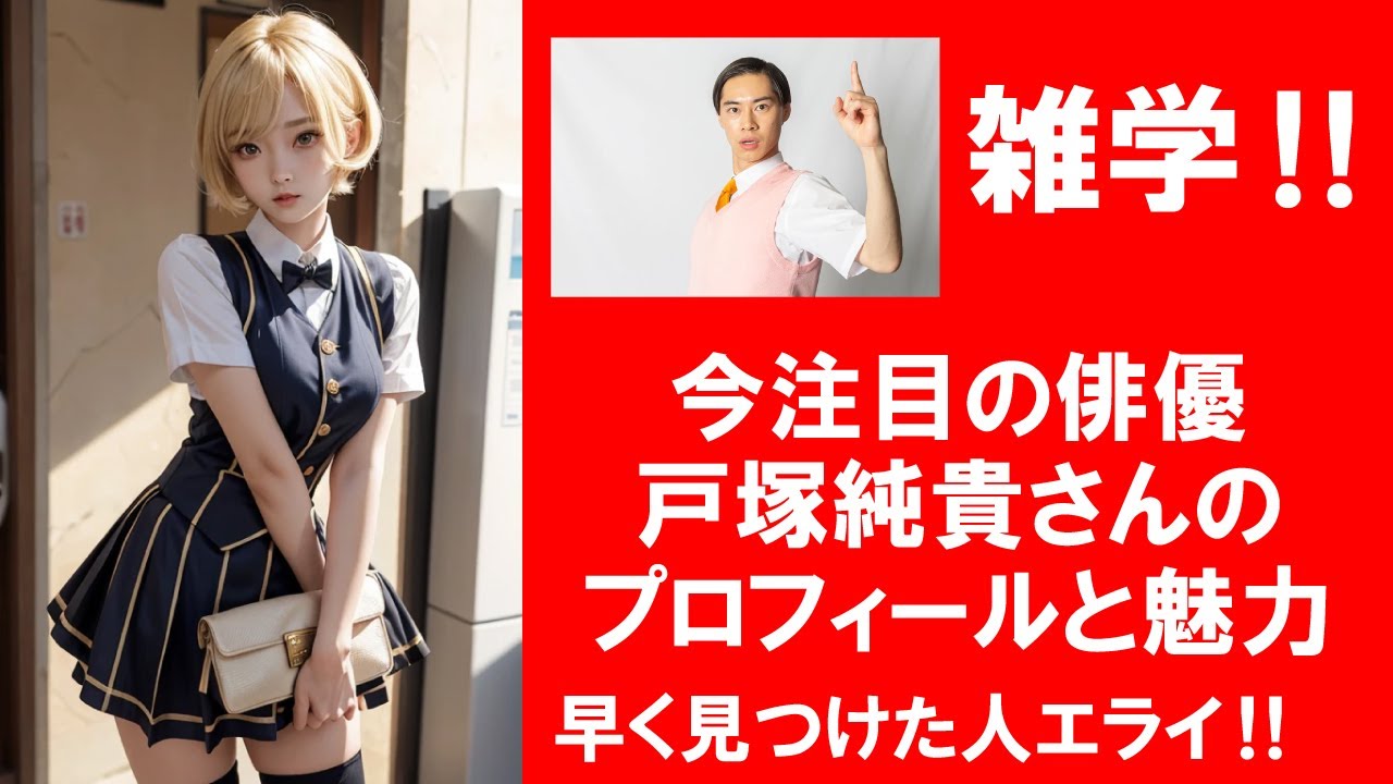 今注目の俳優戸塚純貴さんのプロフィールと魅力