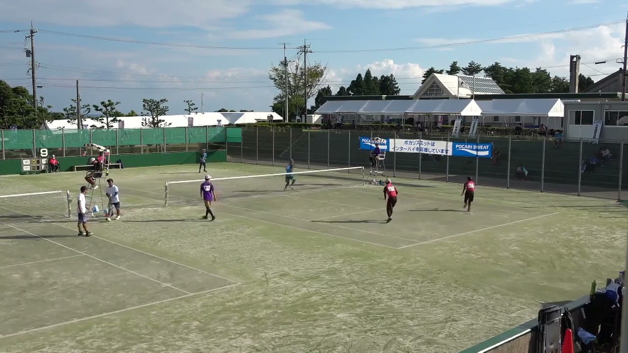 2021年IH ソフトテニス 男子個人3回戦 山下陽向・奥田叶二 清水ヶ丘(広島) vs 山田悠太・中川遥斗 金津(福井)