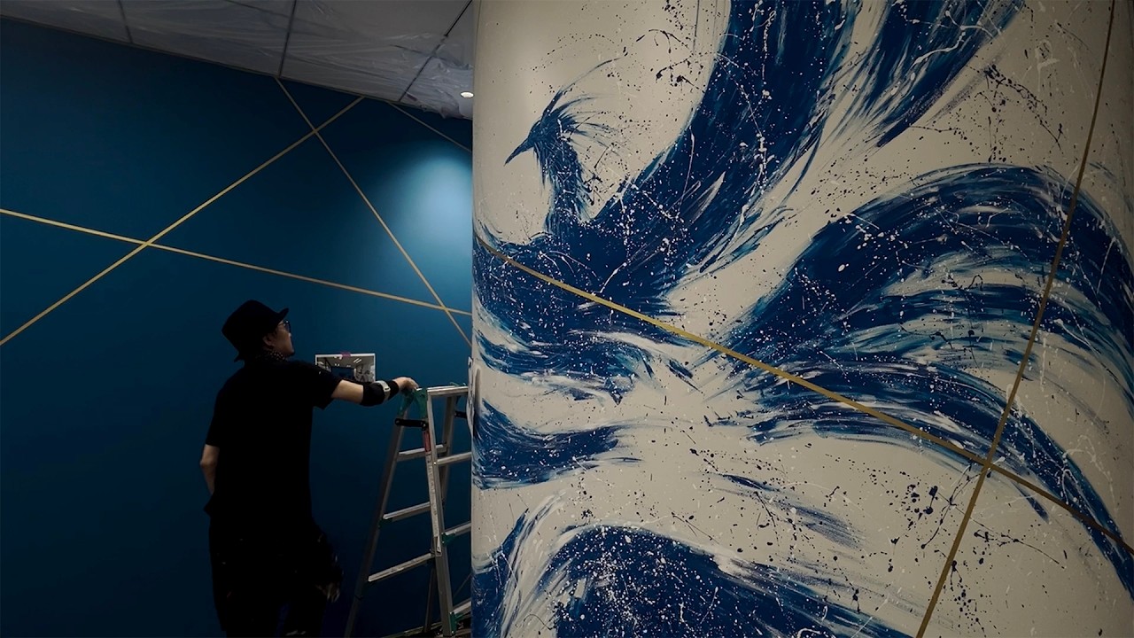 Vlog｜鳳凰の壁画をフィリップスジャパン本社で描きました｜ある画家の日常 - RECODING of ART - KASHIHARA SHINPEI　ー字幕推奨ー