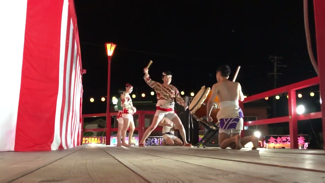 ◆助六太鼓◆水落奈津子・小美濃裕介【マツケンサンバ2】20240815第69回いわき回転やぐら盆踊り大会