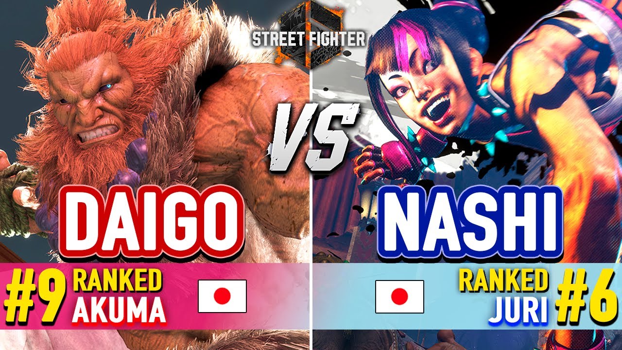 SF6 🔥 DAIGO (#9 Ranked Akuma) vs NASHI (#6 Ranked Juri) 🔥 Street Fighter 6 High Level Gameplay