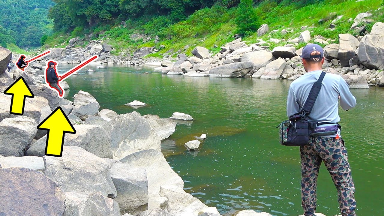 GACKT様が釣りまくったワザを釣り人だらけの川で試すと…。