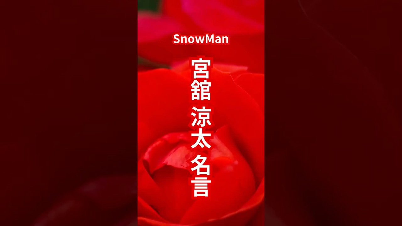 SnowMan 宮舘涼太 名言