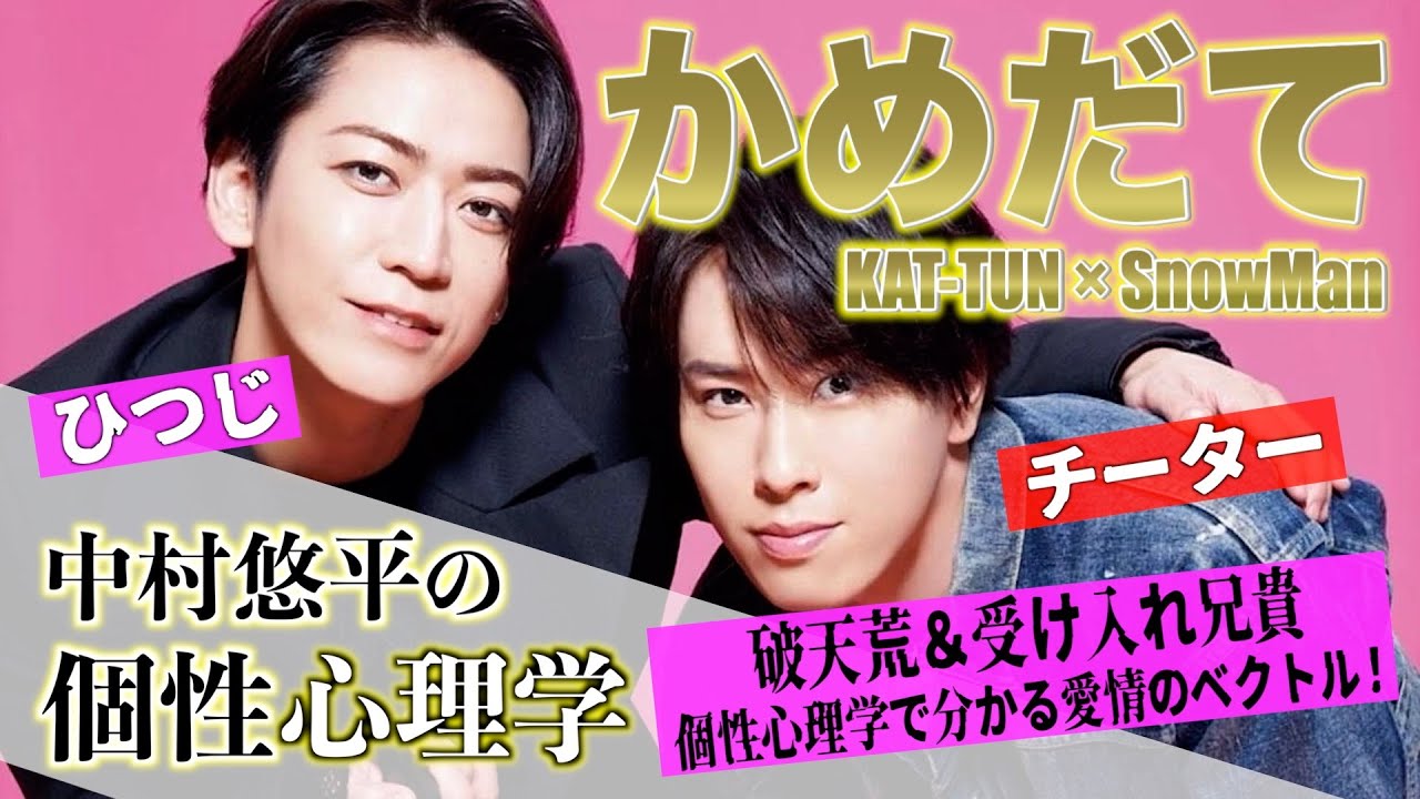 【かめだて/コンビ分析】亀梨和也さん×宮舘涼太さん！個性心理学で解き明かす真実の関係性！（動物占い）