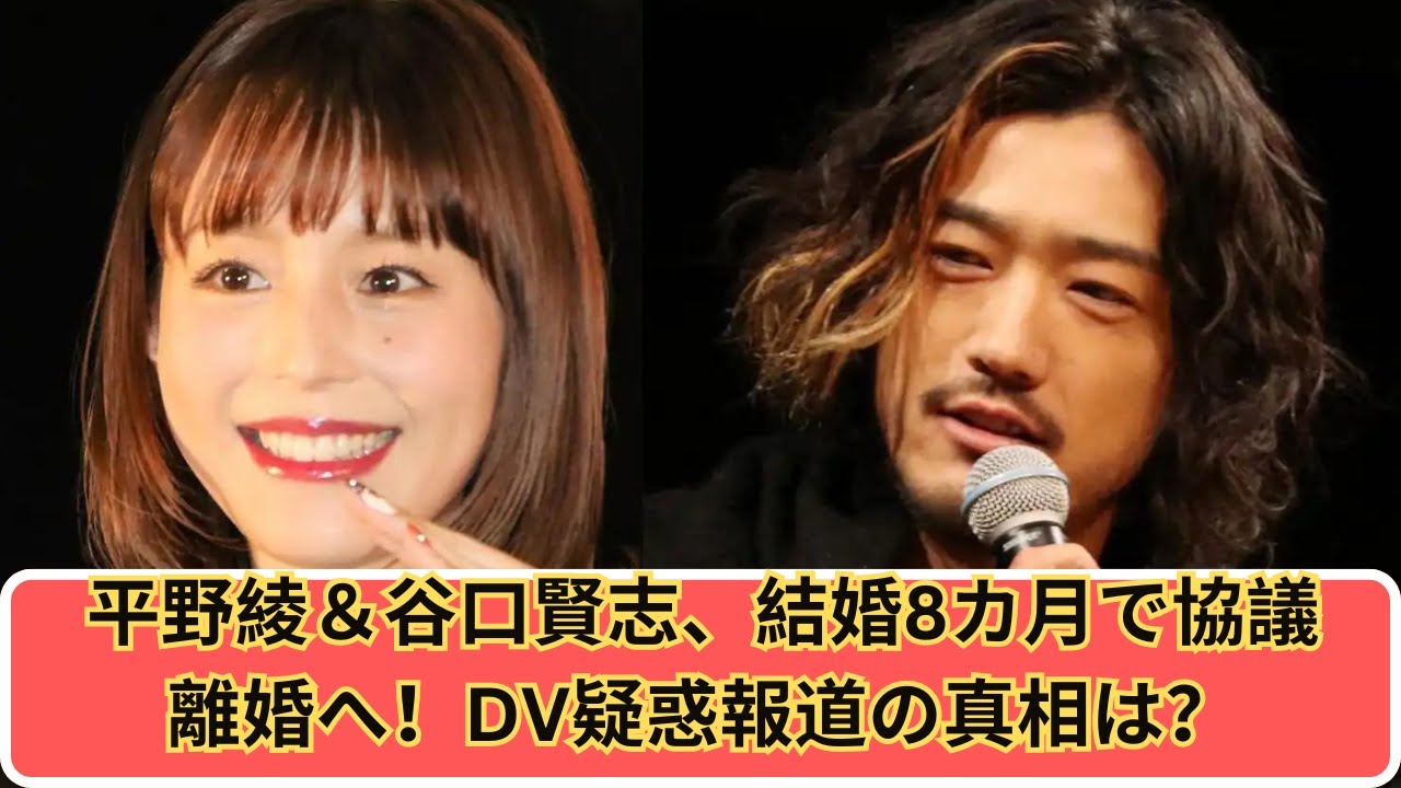 平野綾＆谷口賢志、DV疑惑で協議離婚へ…結婚8カ月の真実とは？