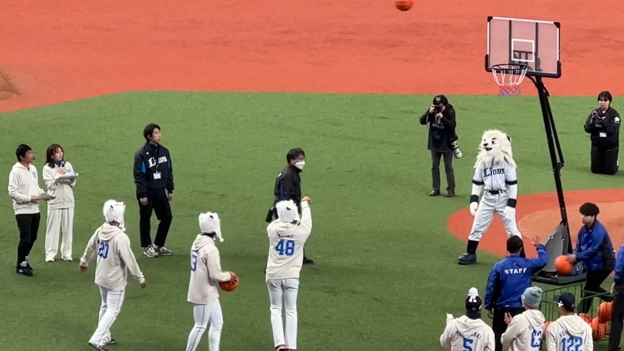 【トノからクレーム⁉︎】今井達也、古川雄大、井上広輝vs外崎修汰、長谷川信哉、是澤涼介 フリースロー対決【埼玉西武ライオンズサンクスフェスタ2024】