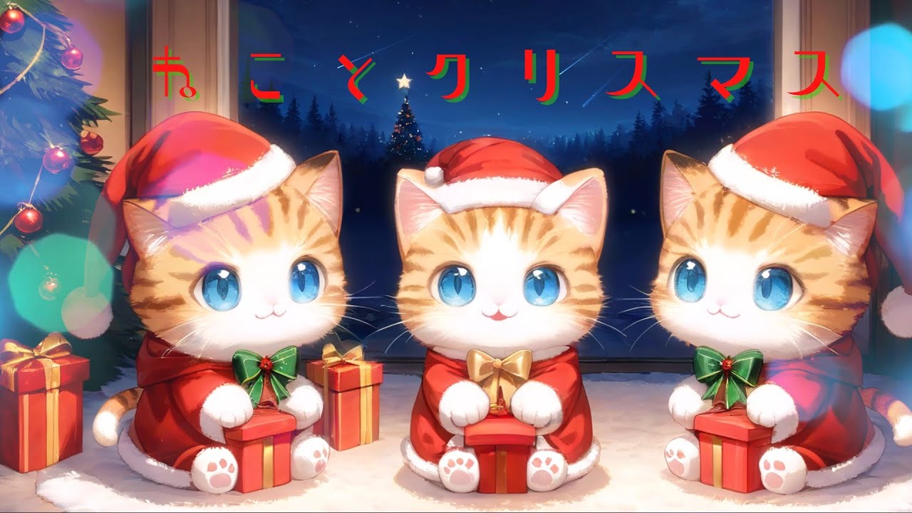 冬の夜に聞きたい、心を癒す作業用BGM　ねことクリスマス　Cat and Christmas【kawaii/chill/Lo-Fi/睡眠/フリーBGM】