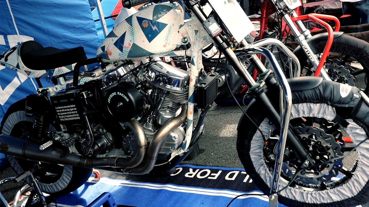 1967 パンヘッド ハーレー改を駆る47番・長瀬智也さん at 2024 MCFAJ クラブマンロードレース 第3戦・筑波サーキット