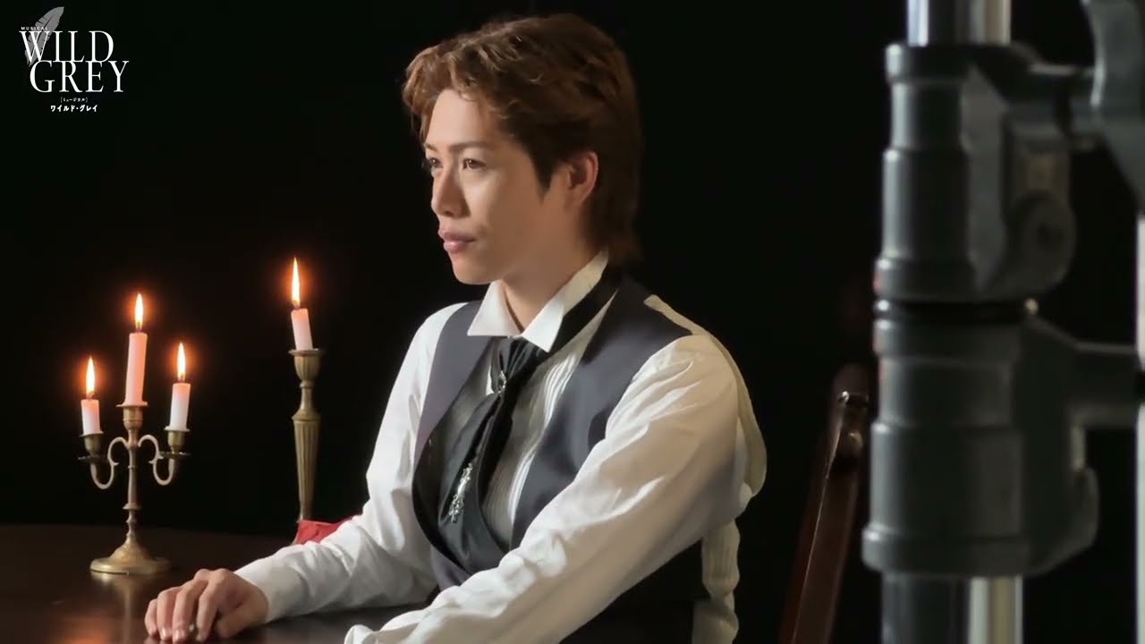 立石俊樹（オスカー・ワイルド役）ビジュアル撮影ビハインド／ミュージカル『ワイルド・グレイ』2025年1月上演