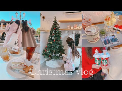 【Christmas vlog】Xmas Disney🎄｜cafe☕️｜picnic🥯｜