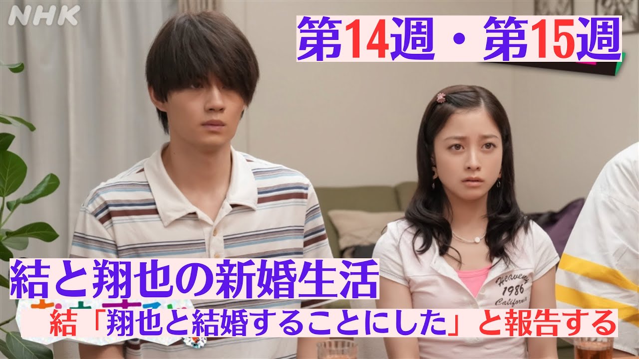 朝ドラ「おむすび」第14週・第15週・を解説「　結「翔也と結婚することにした」と報告するの意味とは ？結と翔也の新婚生活・結が体調を崩す・結の妊娠／結の入院 #橋本環奈