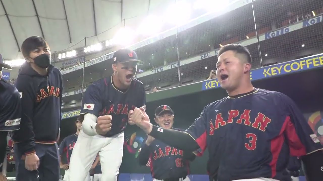 2023.3.12 第4戦オーストラリア戦の円陣声出しは 牧秀悟選手！ #侍ジャパン