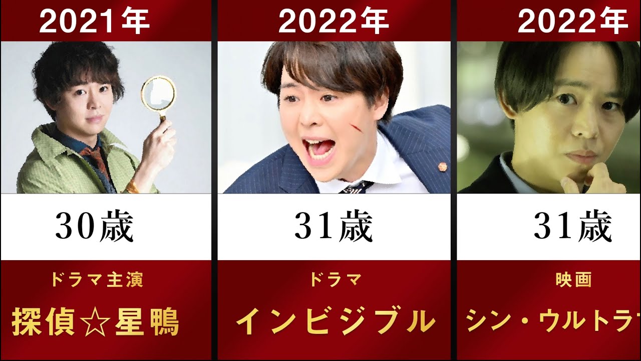 【祝結婚！】Hey! Say! JUMP 有岡大貴の主なドラマ・映画を年齢順に並べてみた【松岡茉優 インビジブル 探偵☆星鴨 コード・ブルー シン・ウルトラマン】