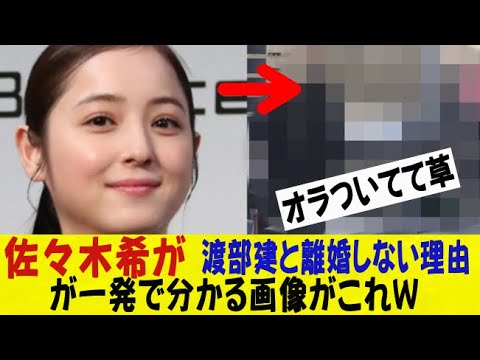 佐々木希が渡部建と離婚しない理由が一発で分かる画像がこれｗｗｗｗｗｗネットの反応/なんj/2ch/5ch/反応集/スレまとめ/ゆっくり