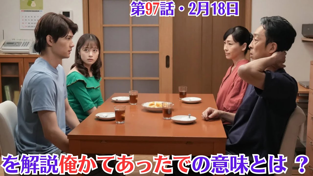 朝ドラ「おむすび」第97話予・2月18日放送・を解説俺かてあったでの意味とは ？。聖人（北村有起哉）は孝雄（緒形直人）と食事をして、一緒に写真をとりました。