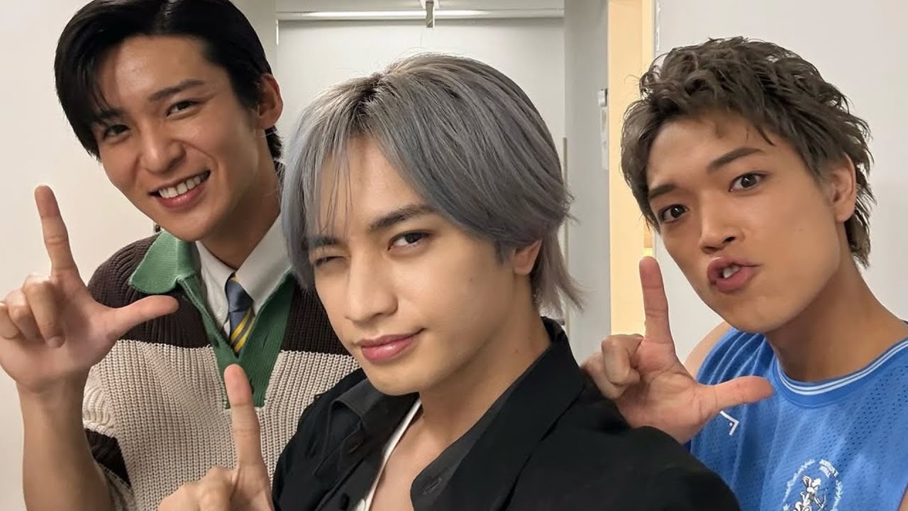 中島健人がtimelesz新メンバーの原嘉孝＆Snow Man 目黒蓮との3ショット公開「大好きな後輩さんたち」