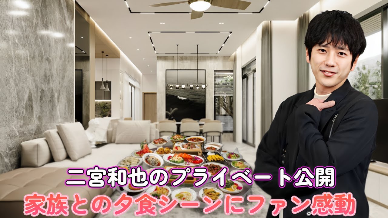 【最新】二宮和也のプライベート公開！家族との夕食シーンにファン感動