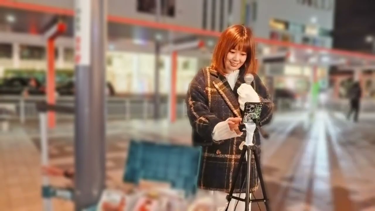 高橋エリ（女子独身倶楽部）路上ライブ　虹♪菅田将暉　Hey my friend♪女子独身倶楽部（オリジナル)