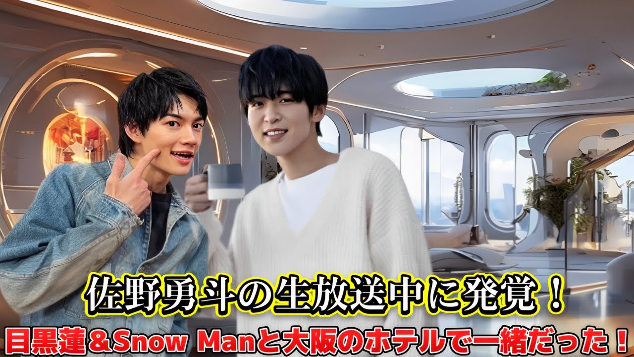 佐野勇斗の生放送中に発覚！目黒蓮＆Snow Manと大阪のホテルで一緒だった！