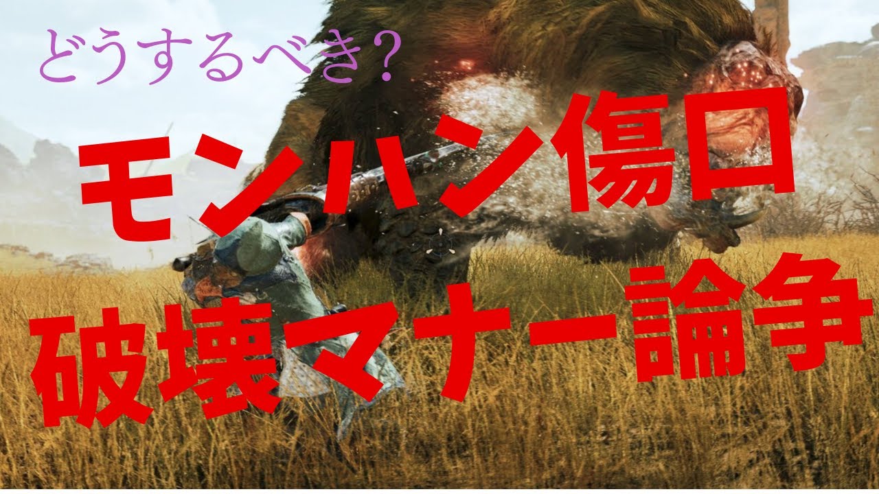 モンスターハンターワイルズ　モンハン傷口破壊マナー論争