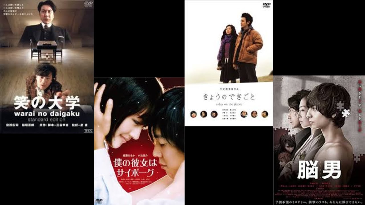 【映画】笑の大学、僕の彼女はサイボーグ、きょうのできごと、脳男、を話す。