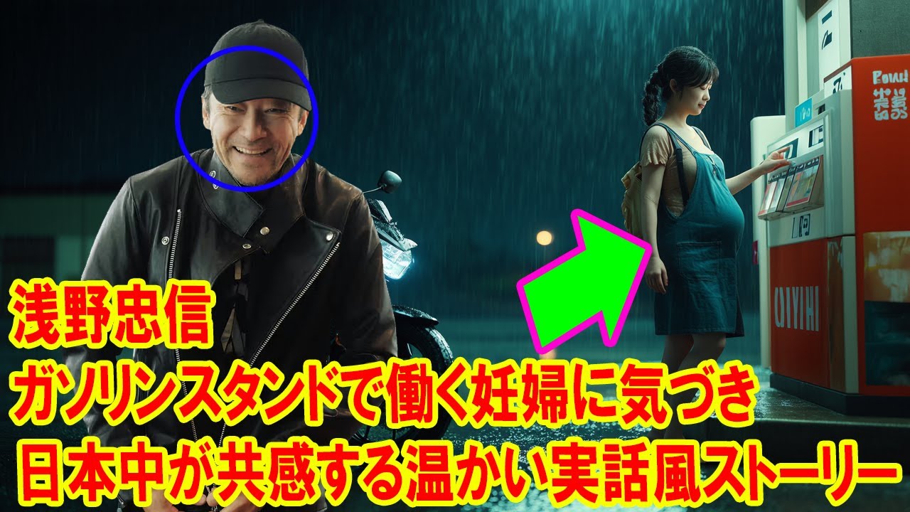 浅野忠信がガソリンスタンドで働く妊婦に気づき、日本中が共感する温かい実話風ストーリー