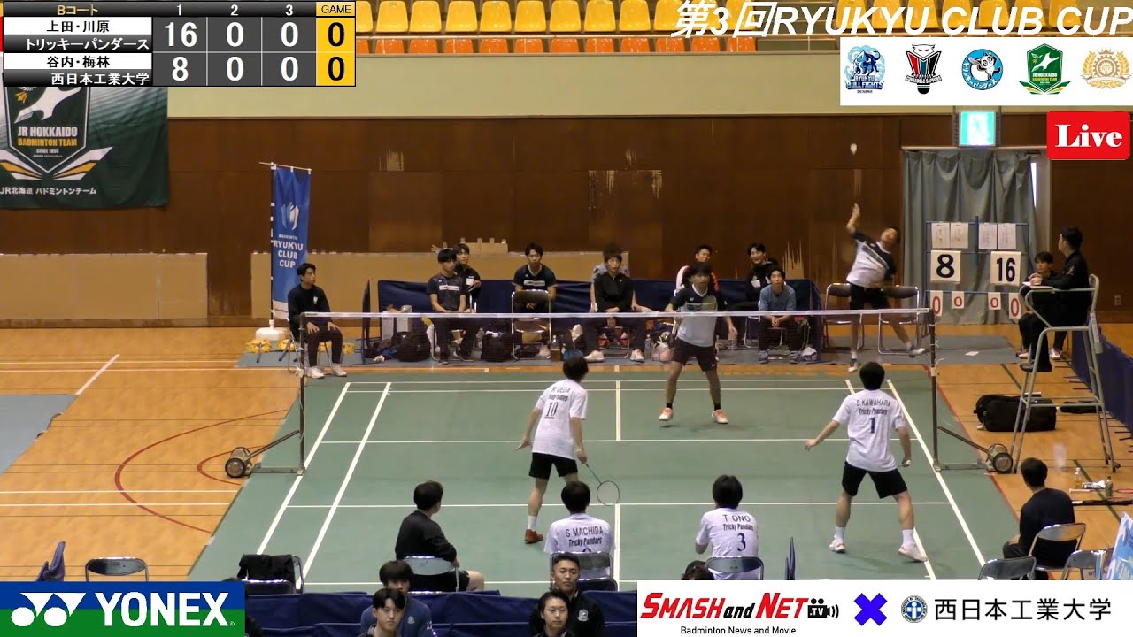 上田竜也／川原祥人(トリパン)vs 谷内航／梅林颯汰(西日本工業大)D1 琉球クラブカップ