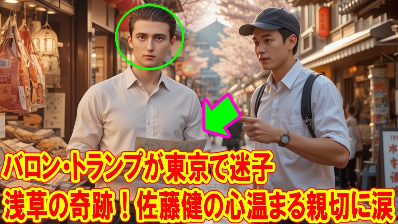 バロン・トランプが東京で迷子！佐藤健の心温まる親切に涙! 日本への愛が生まれた日