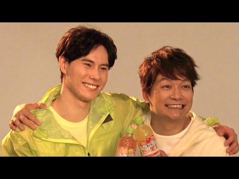 香取慎吾＆髙橋藍選手、「サントリー天然水 きりっとヨグ 朝摘みレモン＆ヨーグルト味」新CMに出演（メイキング インタビュー）