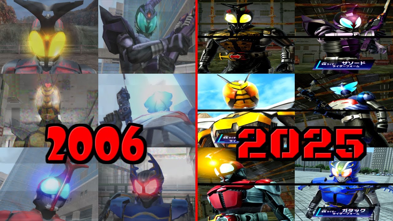 仮面ライダーカブト 変身&キャストオフ・クロックアップ&必殺技 2006VS2025比較 KamenRider Kabuto Henshin CastOff ClockUp
