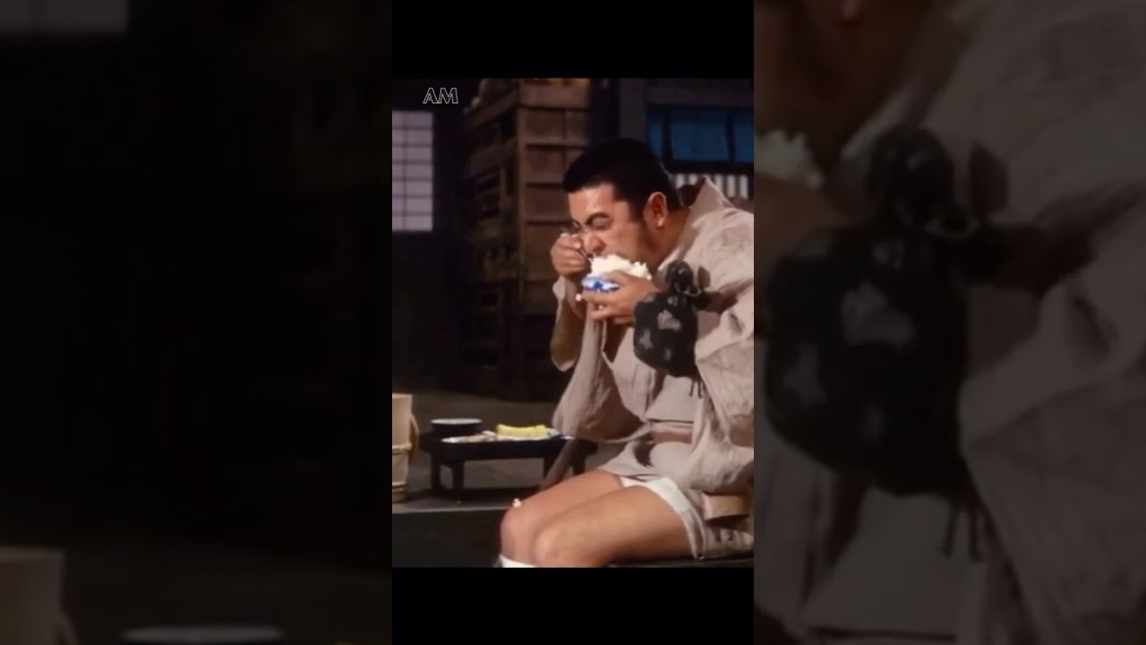 【映画飯】 山盛りご飯と沢庵を美味しそうに食べるシーン #shorts