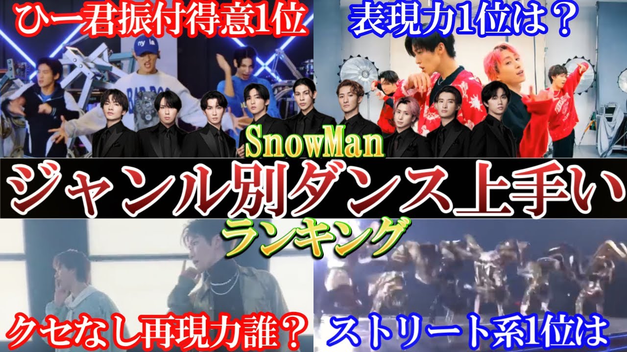 ジャンル別スノーマンダンス上手いランキング。日本屈指の実力