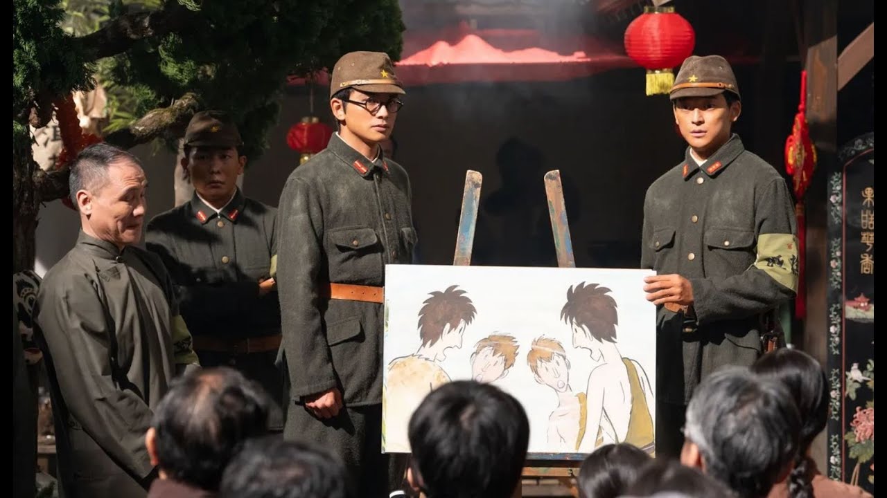 ＜明日のあんぱん＞北村匠海“嵩”と高橋文哉“健太郎”、作った紙芝居を披露する