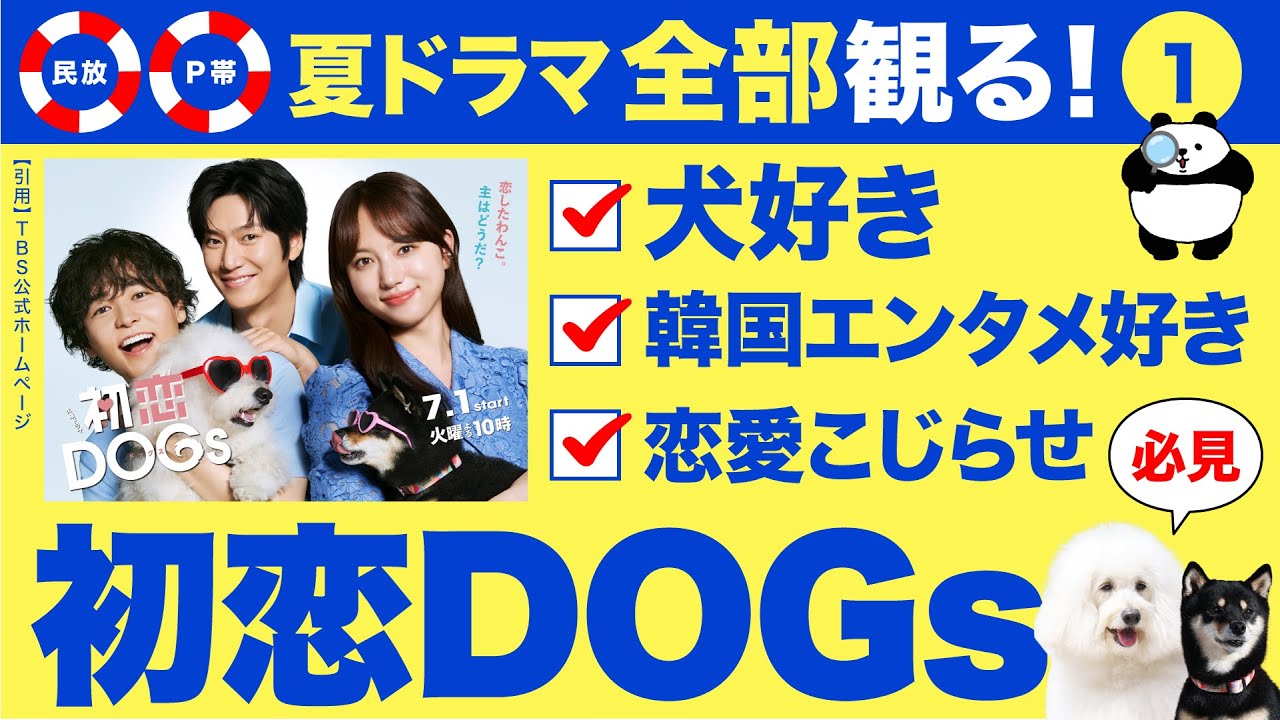 【初恋DOGs】犬好き・韓国エンタメ好き・恋愛こじらせている人…必見！／夏ドラマ全部観る！