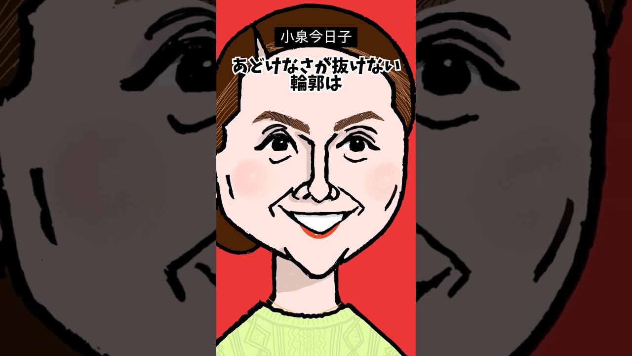 しばじゅんの顔の雑学 #小泉今日子  #中井貴一 #飯島直子 さんの #似顔絵 #雑学 #顔雑学 #shorts