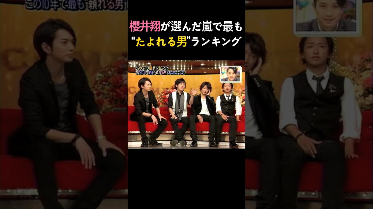 櫻井翔が選んだ嵐で最も"たよれる男”ランキング #嵐 #ARASHI #大野智 #櫻井翔 #相葉雅紀 #二宮和也 #松本潤 #Shorts