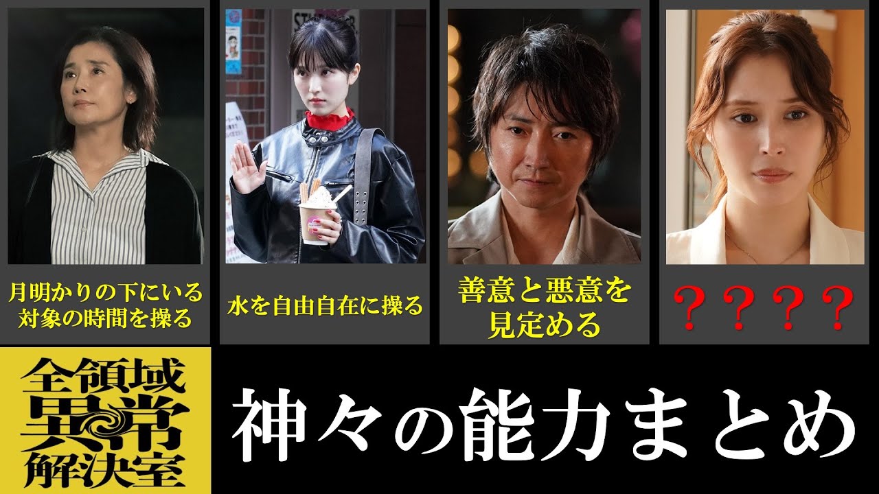 祝映画化【全領域異常解決室】神々とそのその能力まとめ