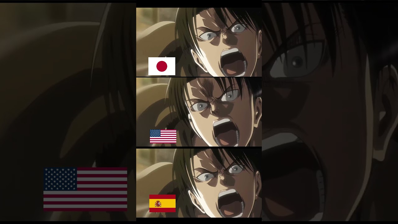 #shorts  各国の「ケニー！！」【3ヶ国語】【進撃の巨人】