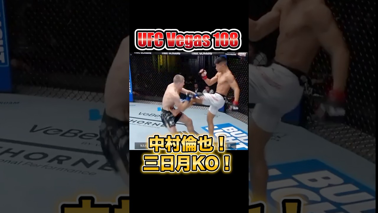 中村倫也！三日月KO！ #中村倫也 #ufc #UFCVegas108 #UFC108 #平良達郎 #堀口恭二