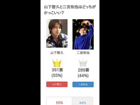 山下智久と二宮和也はどっちがかっこいい？【投票結果】 #Shorts