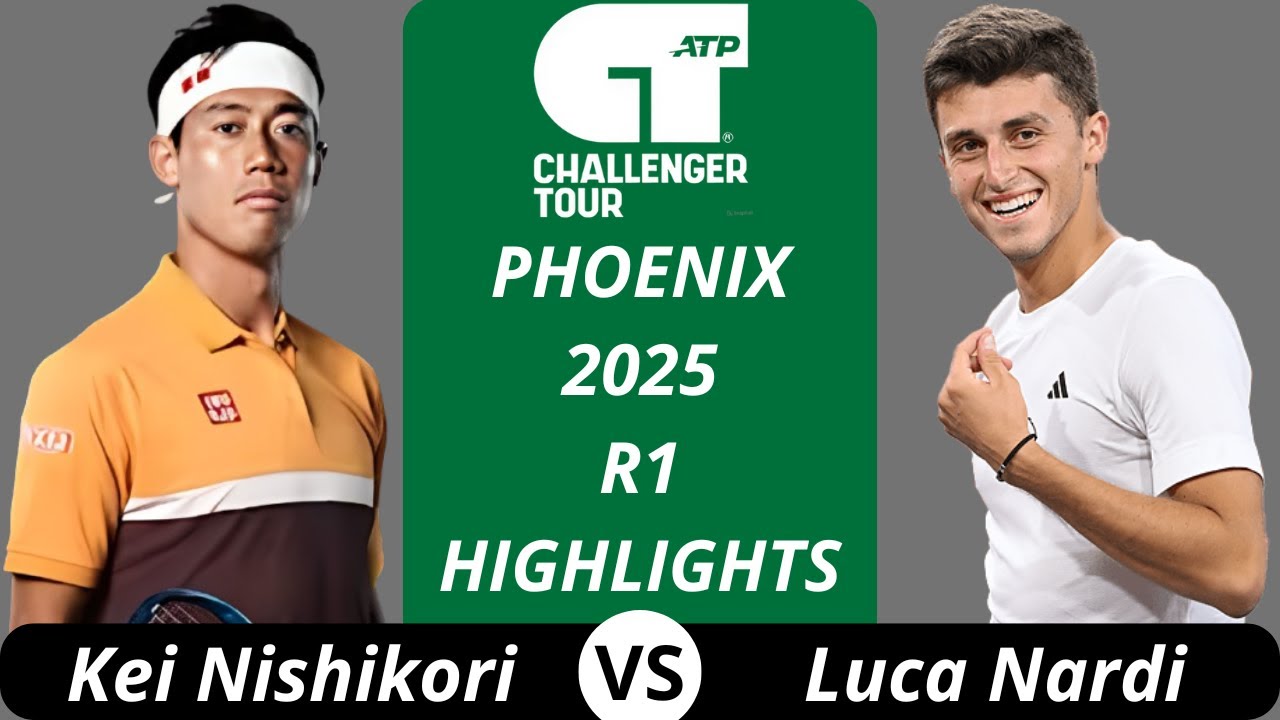 Kei Nishikori 錦織圭 vs Luca Nardi | Phoenix 2025 R1 Highlights