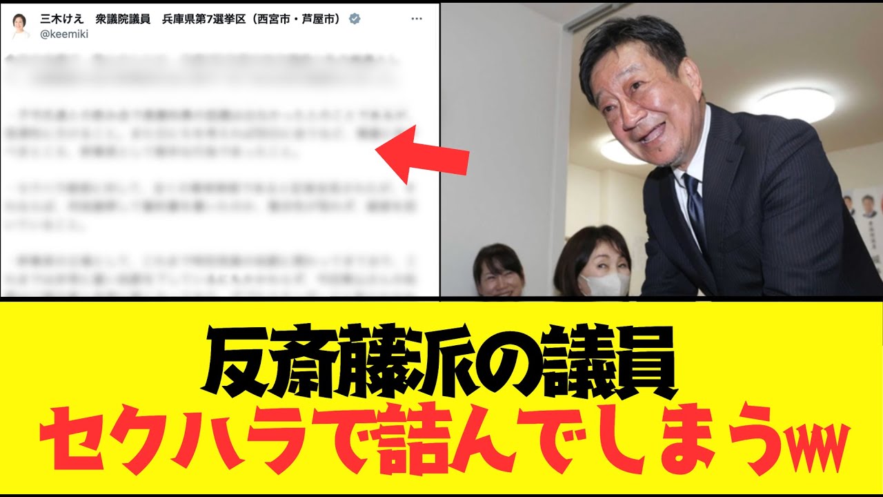 【2chまとめ】反斉藤知事派の青山暁議員　セクハラで完全に詰んでしまうwww内容がヤバすぎると話題に　【ゆっくり解説】