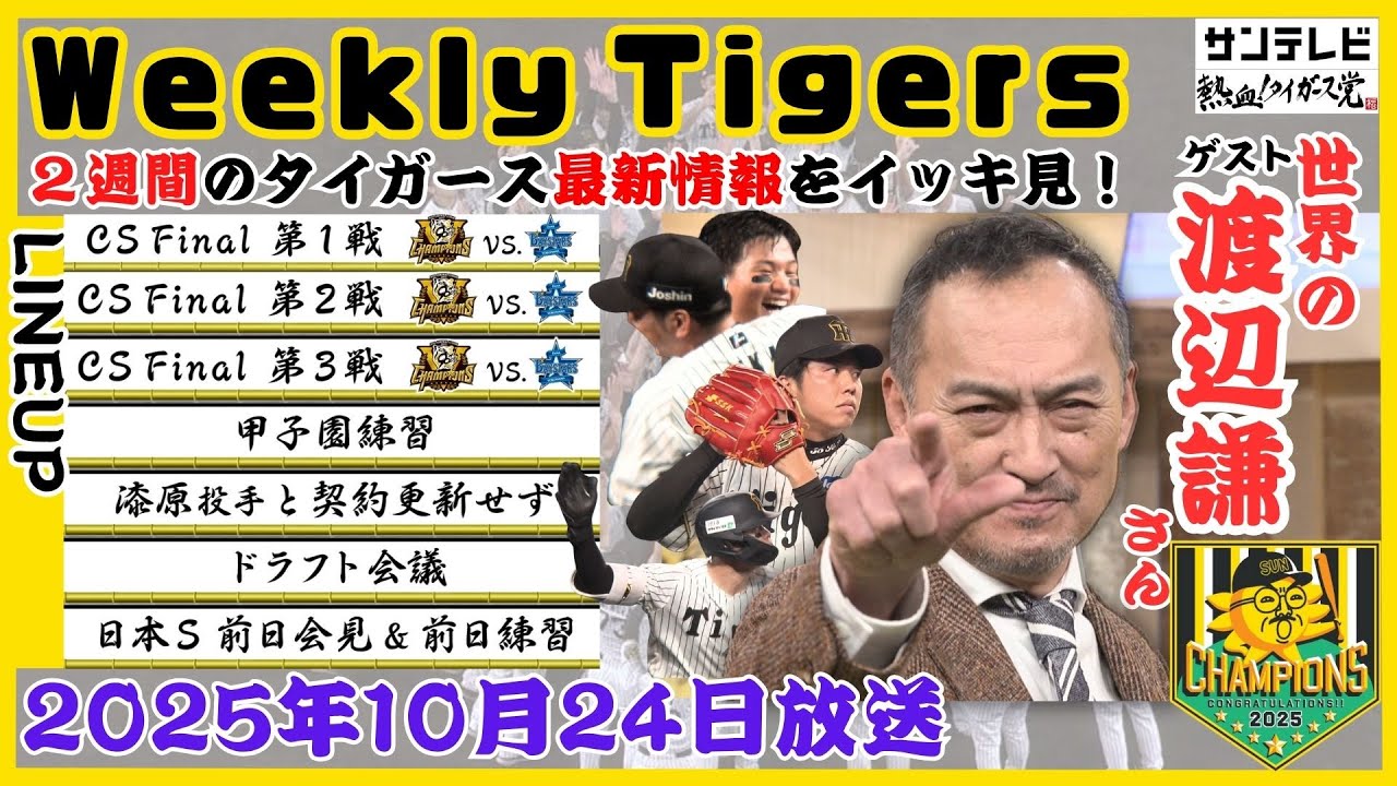 【世界の渡辺謙さんと見る2週間分のタイガース情報🐯】CSファイナルステージの３試合をイッキ見 #熱血タイガース党