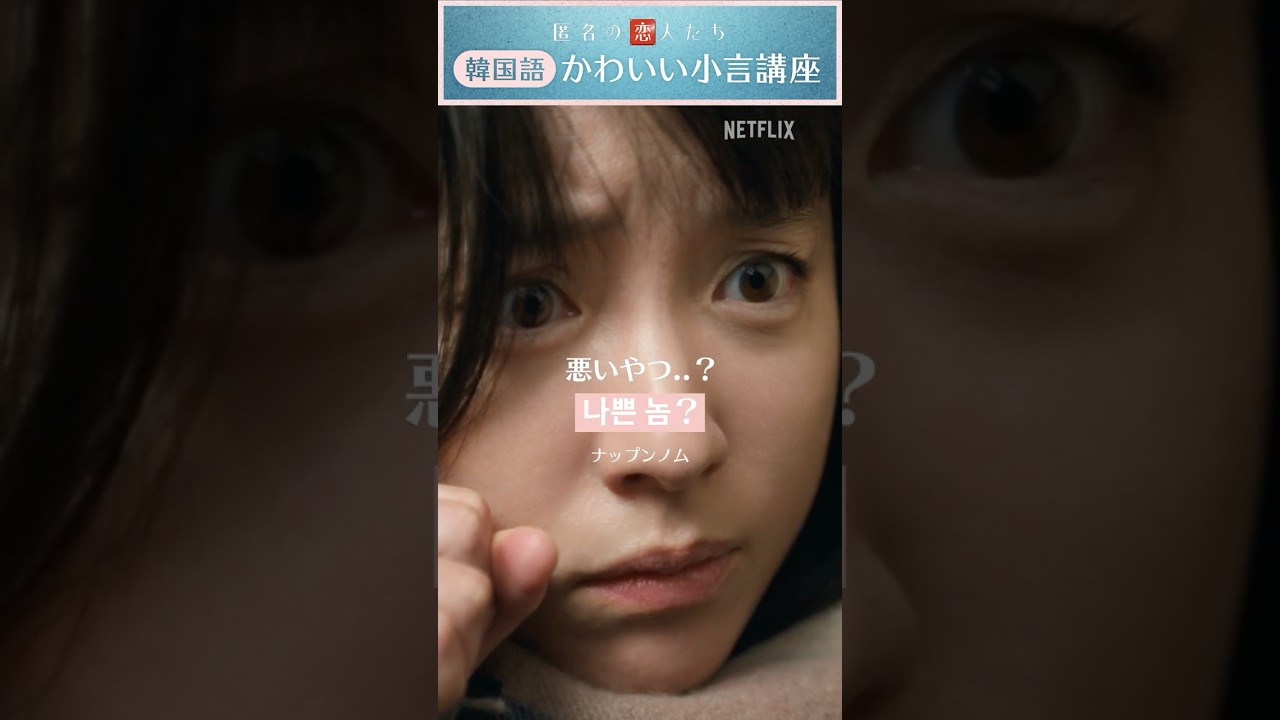 ◤韓国語🇰🇷 かわいい小言講座◢ 『匿名の恋人たち』 | Netflix Japan