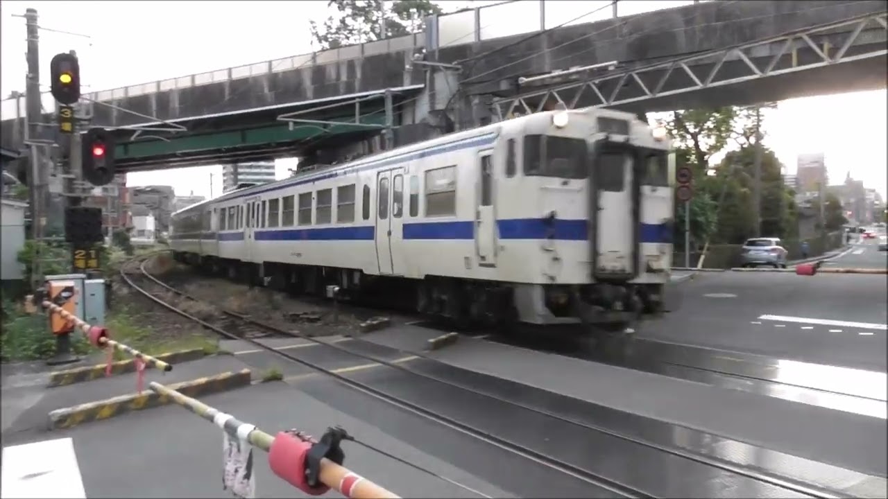 JR九州　キハ47 　4両隼人駅～鹿児島中央駅（6751D） 岩崎谷踏切　撮影日2025 10 27