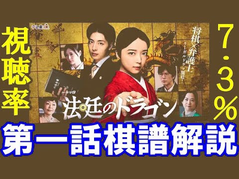 ドラマ｢法廷のドラゴン」　第1話・将棋部分棋譜解説（将棋監修・棋譜制作・アユム）　キャスト：上白石萌音、高杉真宙、白石麻衣、和久井映見、田辺誠一、小林聡美、ほか　脚本：戸田山雅司