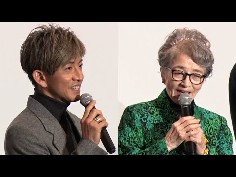 倍賞千恵子、木村拓哉の誕生日を祝福（映画「TOKYOタクシー」通天閣タクシーセレモニー＆舞台あいさつ in 大阪／倍賞千恵子 木村拓哉 山田洋次監督）