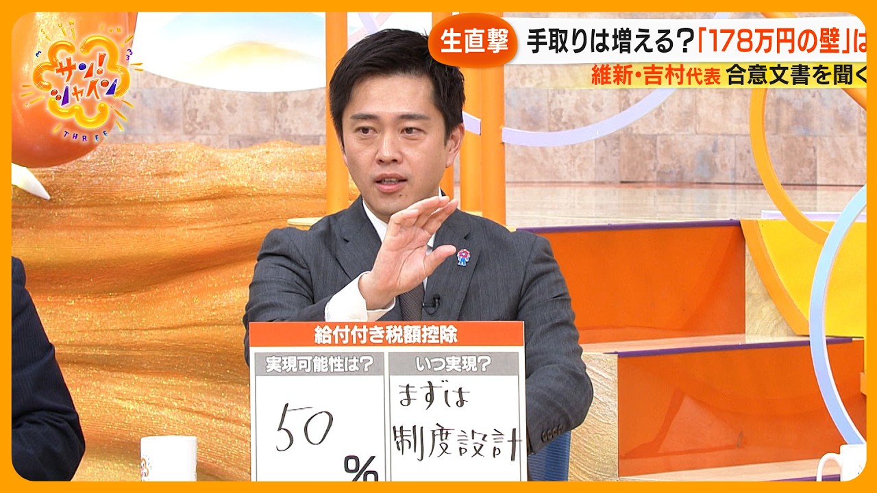 【生直撃】｢諦めていません」連立政権入りの維新･吉村洋文代表に聞く 食品消費税2年間ゼロについて｢視野｣と｢検討｣の意味【サン！シャインニュース】