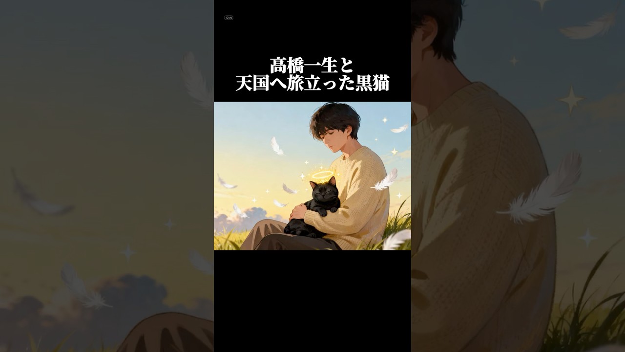 高橋一生と天国へ旅立った黒猫　#猫 #猫動画 #感動する話 #泣ける話 #猫の実話 #shorts